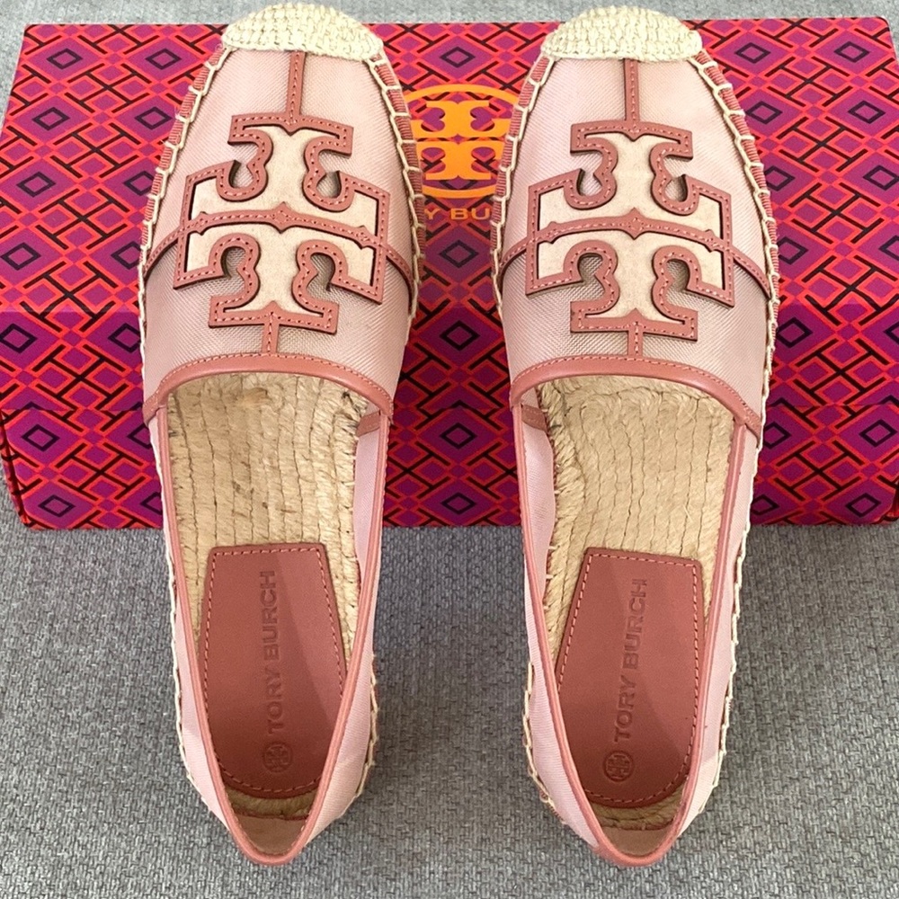 ✨Tory Burch✨Women’s Mesh Espadrille Sea Shell Pink Sz 6 M